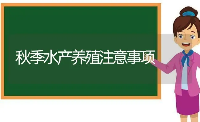 秋季水产养殖注意事项 | 养殖技术大全