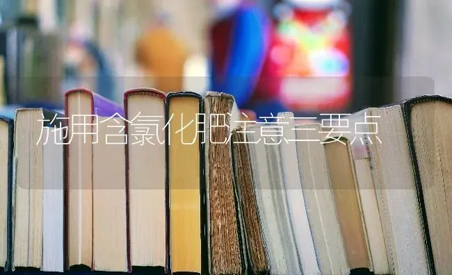 施用含氯化肥注意三要点 | 养殖技术大全