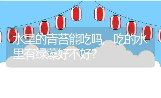 水里的青苔能吃吗,吃的水里有绿藻好不好？ | 养殖科普