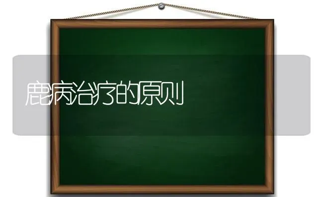 鹿病治疗的原则 | 养殖知识