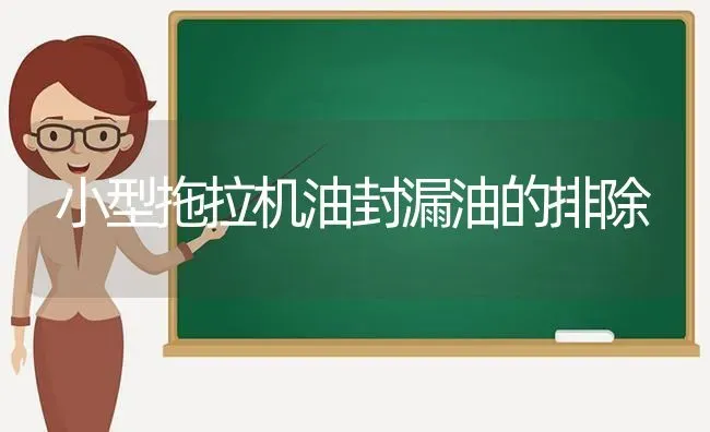 小型拖拉机油封漏油的排除 | 养殖知识