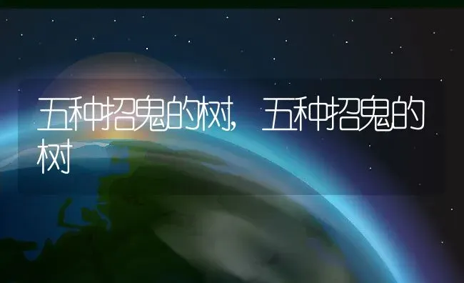 五种招鬼的树,五种招鬼的树 | 养殖科普