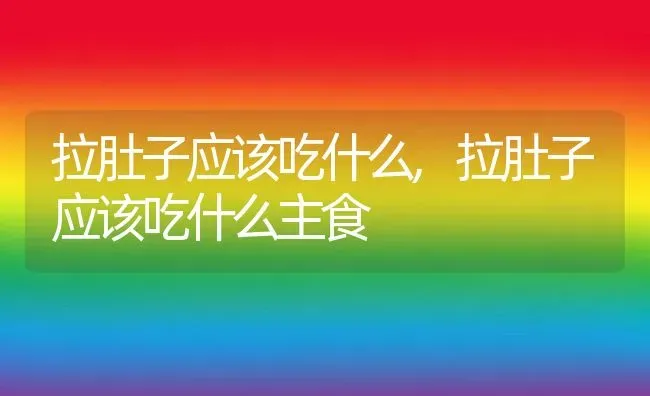 拉肚子应该吃什么,拉肚子应该吃什么主食 | 养殖科普