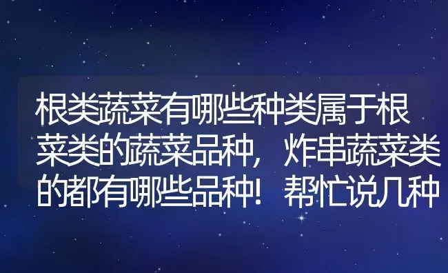 根类蔬菜有哪些种类属于根菜类的蔬菜品种,炸串蔬菜类的都有哪些品种!帮忙说几种？ | 养殖科普