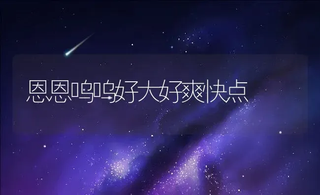 恩恩呜呜好大好爽快点 | 养殖科普