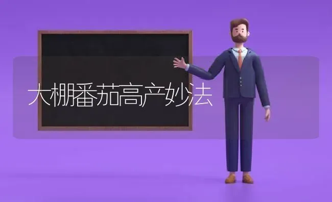大棚番茄高产妙法 | 养殖技术大全