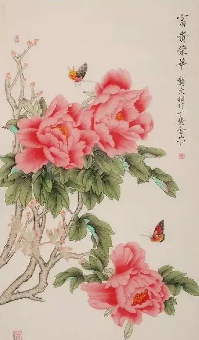 牡丹国画怎么画,国画牡丹画几朵有什么说法？