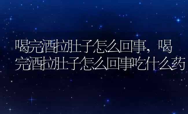 喝完酒拉肚子怎么回事,喝完酒拉肚子怎么回事吃什么药 | 养殖资料