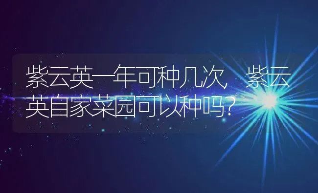 紫云英一年可种几次,紫云英自家菜园可以种吗？ | 养殖科普