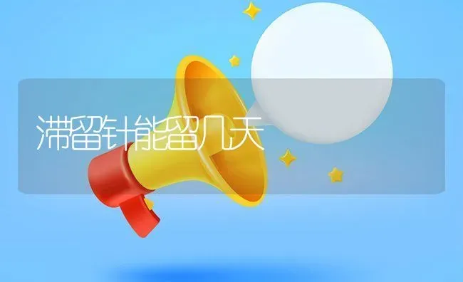 滞留针能留几天 | 养殖资料