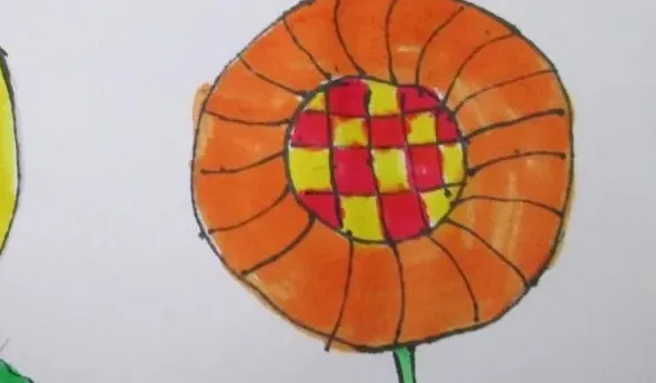 郁金香怎么画简单好看三步,儿童画花朵的几种画法？