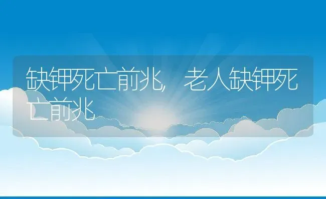 缺钾死亡前兆,老人缺钾死亡前兆 | 养殖资料