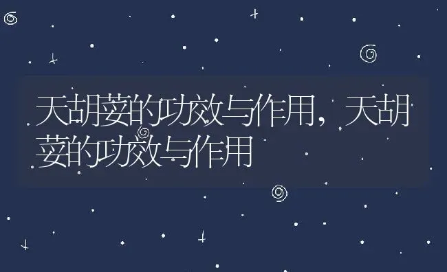 天胡荽的功效与作用,天胡荽的功效与作用 | 养殖科普