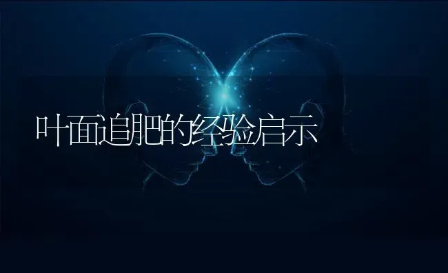 叶面追肥的经验启示 | 养殖技术大全