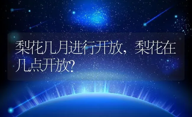 梨花几月进行开放,梨花在几点开放？ | 养殖科普