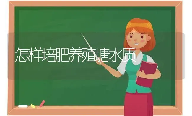 怎样培肥养殖塘水质 | 养殖技术大全