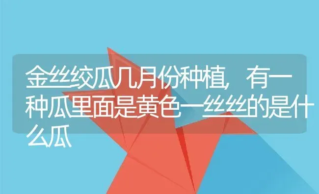 金丝绞瓜几月份种植,有一种瓜里面是黄色一丝丝的是什么瓜 | 养殖学堂