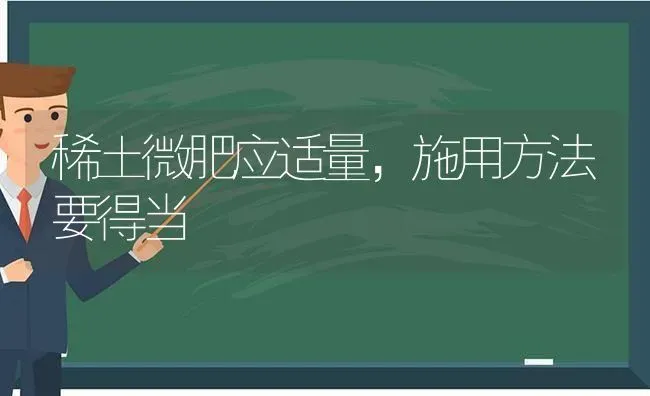 稀土微肥应适量,施用方法要得当 | 养殖知识