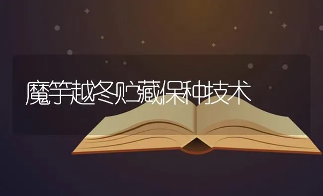 魔竽越冬贮藏保种技术 | 养殖技术大全