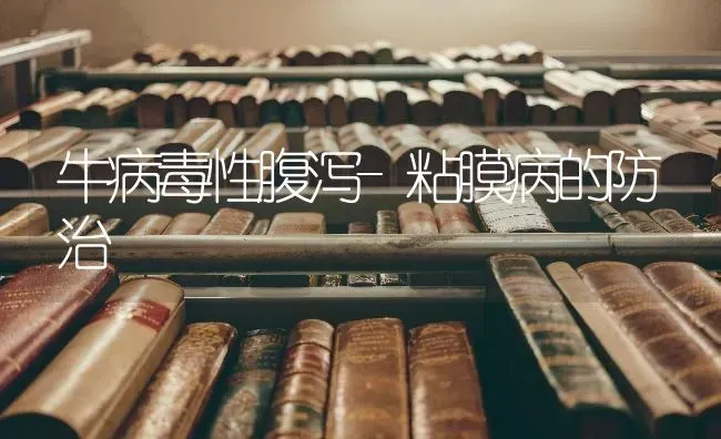 牛病毒性腹泻-粘膜病的防治 | 养殖知识