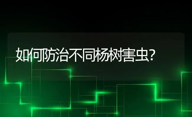 如何防治不同杨树害虫? | 养殖知识