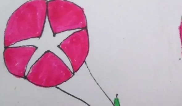 郁金香怎么画简单好看三步,儿童画花朵的几种画法？