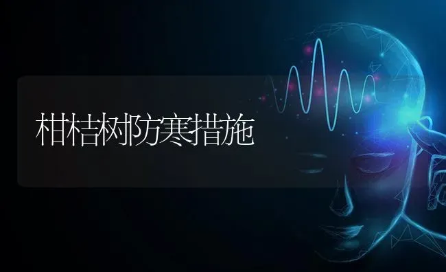 柑桔树防寒措施 | 养殖知识