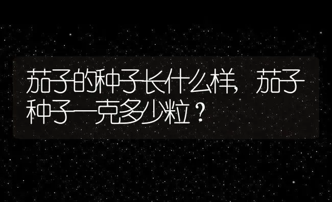 茄子的种子长什么样,茄子种子一克多少粒？ | 养殖科普