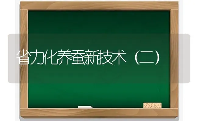 省力化养蚕新技术(二) | 养殖知识