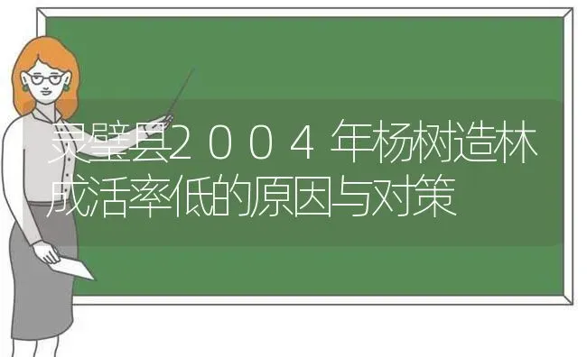 灵璧县2004年杨树造林成活率低的原因与对策 | 养殖技术大全