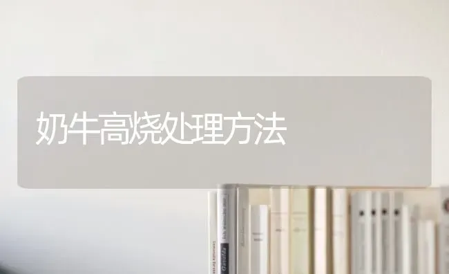奶牛高烧处理方法 | 养殖技术大全