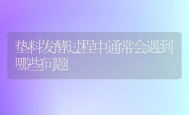 垫料发酵过程中通常会遇到哪些问题 | 养殖知识