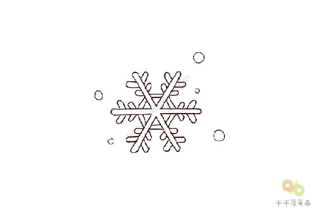 雪花怎么画?,一年级最简单的画雪花？