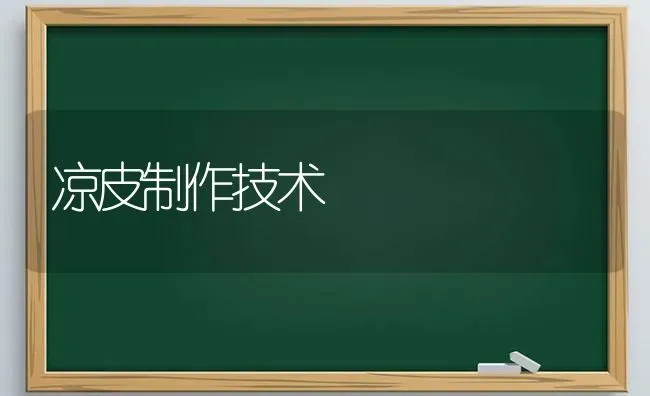 凉皮制作技术 | 养殖技术大全