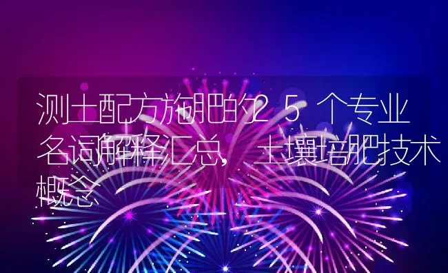 测土配方施肥的25个专业名词解释汇总,土壤培肥技术概念 | 养殖学堂