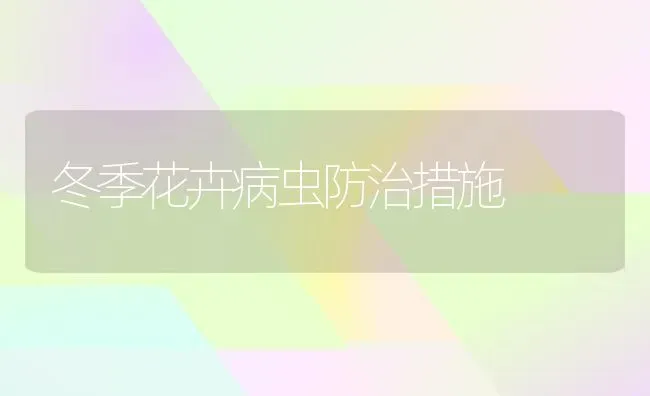 冬季花卉病虫防治措施 | 养殖技术大全