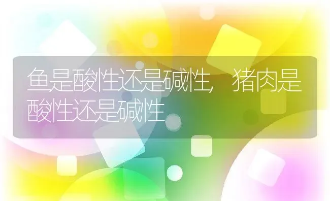 鱼是酸性还是碱性,猪肉是酸性还是碱性 | 养殖资料
