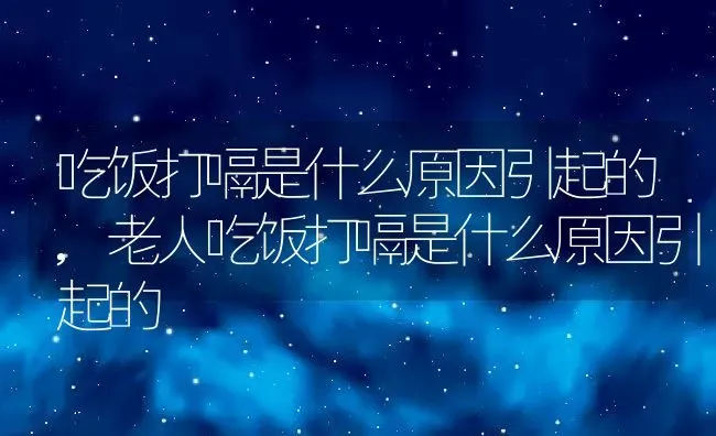 吃饭打嗝是什么原因引起的,老人吃饭打嗝是什么原因引起的 | 养殖资料