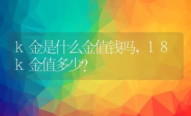 k金是什么金值钱吗,18k金值多少？ | 养殖科普