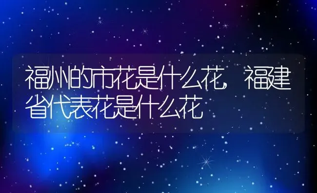 福州的市花是什么花,福建省代表花是什么花 | 养殖学堂