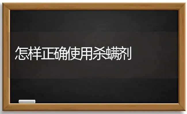 怎样正确使用杀螨剂 | 养殖知识