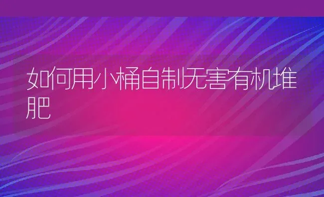 如何用小桶自制无害有机堆肥 | 养殖学堂