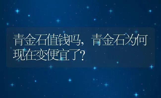 青金石值钱吗,青金石为何现在变便宜了？ | 养殖科普