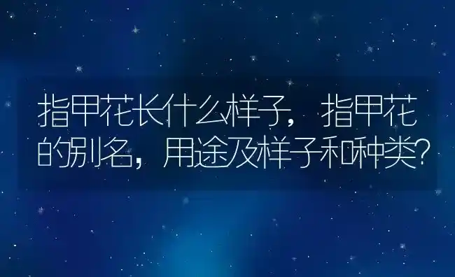 指甲花长什么样子,指甲花的别名,用途及样子和种类? | 养殖科普