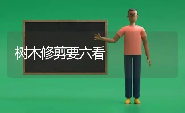 树木修剪要六看 | 养殖知识