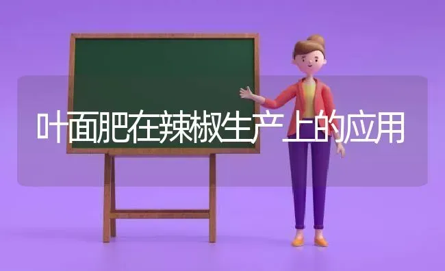 叶面肥在辣椒生产上的应用 | 养殖技术大全