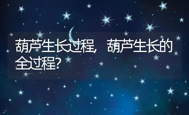 葫芦生长过程,葫芦生长的全过程？ | 养殖科普