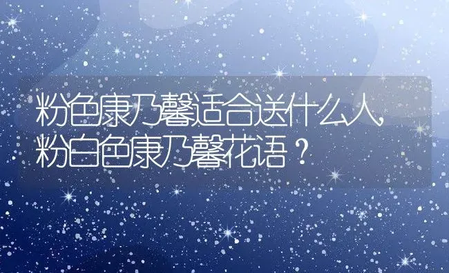 粉色康乃馨适合送什么人,粉白色康乃馨花语？ | 养殖学堂