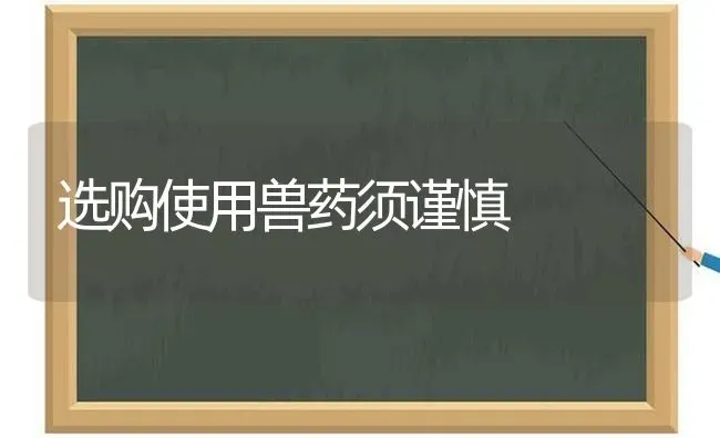 选购使用兽药须谨慎 | 养殖技术大全