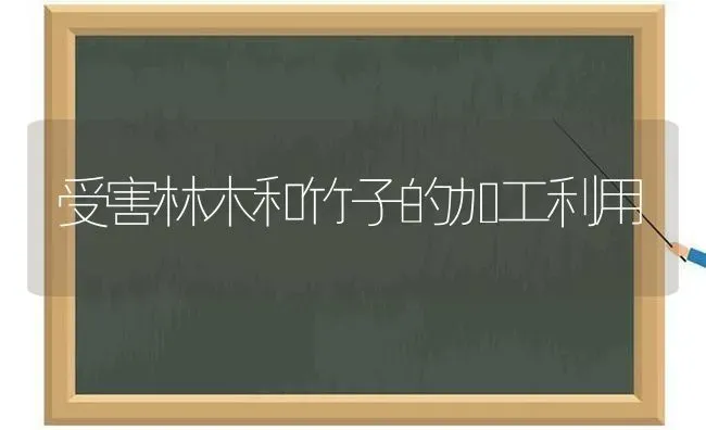 受害林木和竹子的加工利用 | 养殖知识